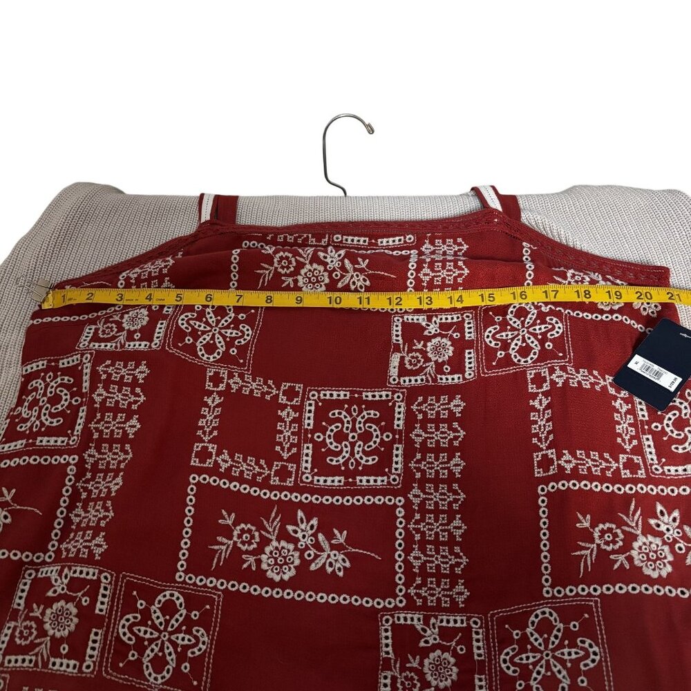 Lucky Brand Red Sleeveless Square Neck Embroidered Cami Dress size XLarge - Picture 11 of 15